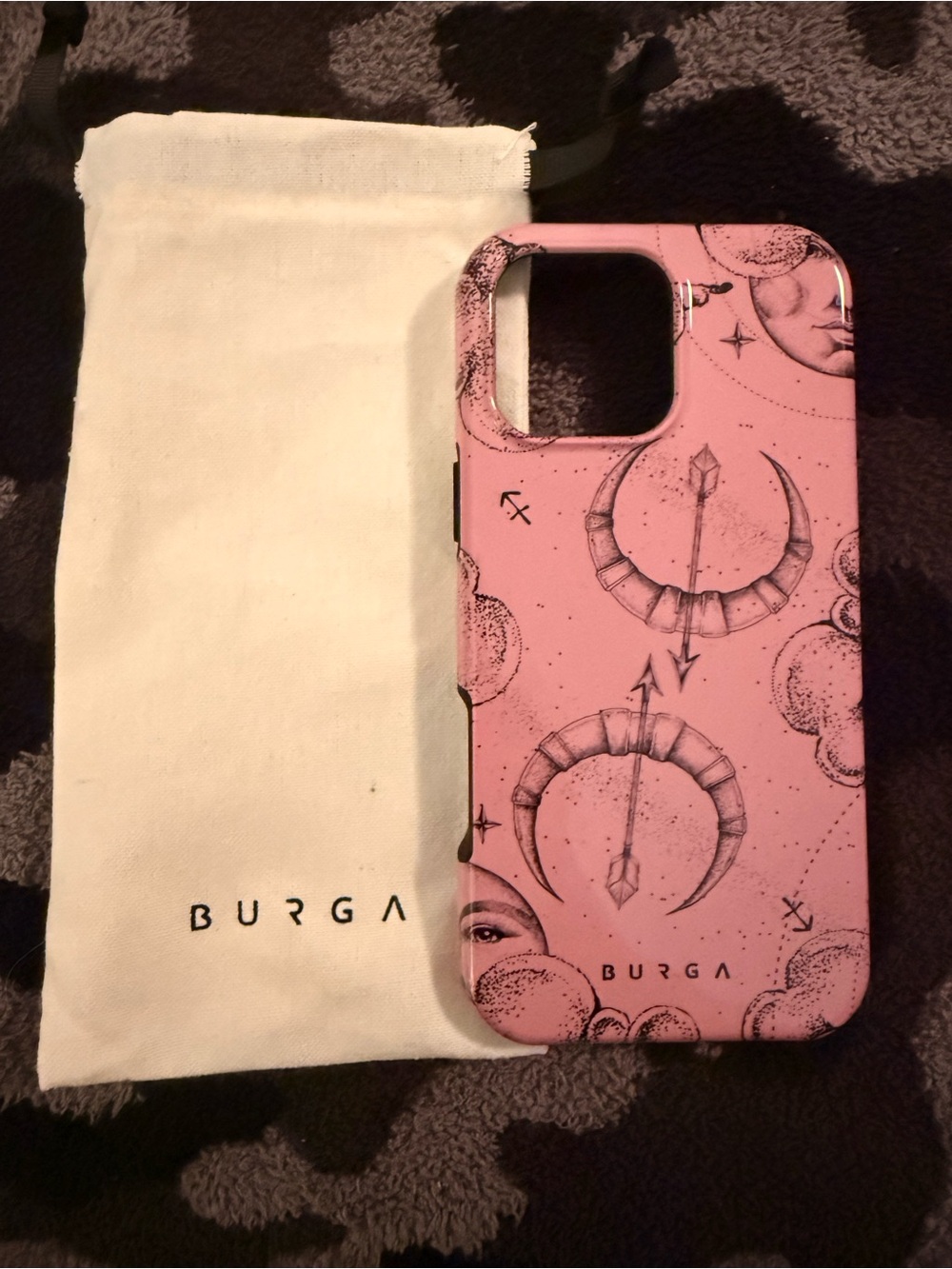 Burga Pink Moon & Arrows Protective iPhone 16 Pro Max